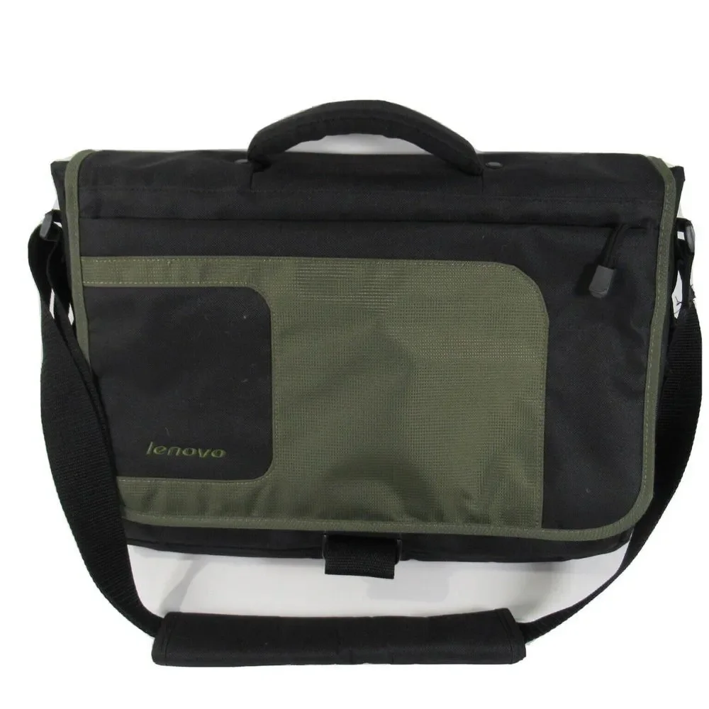 Lenovo Laptop Shoulder Bag 41U253 Many Compartments Black/Olive Green